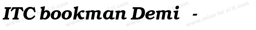 ITC bookman Demi半粗体字体转换